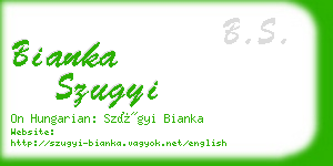 bianka szugyi business card